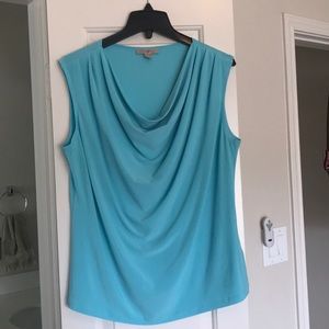 Sleeveless Blue Top